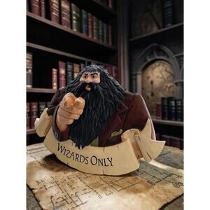 Vintage Hagrid Wizards Only Wall Sign – 2000 Hallmark Harry Potter Plaque